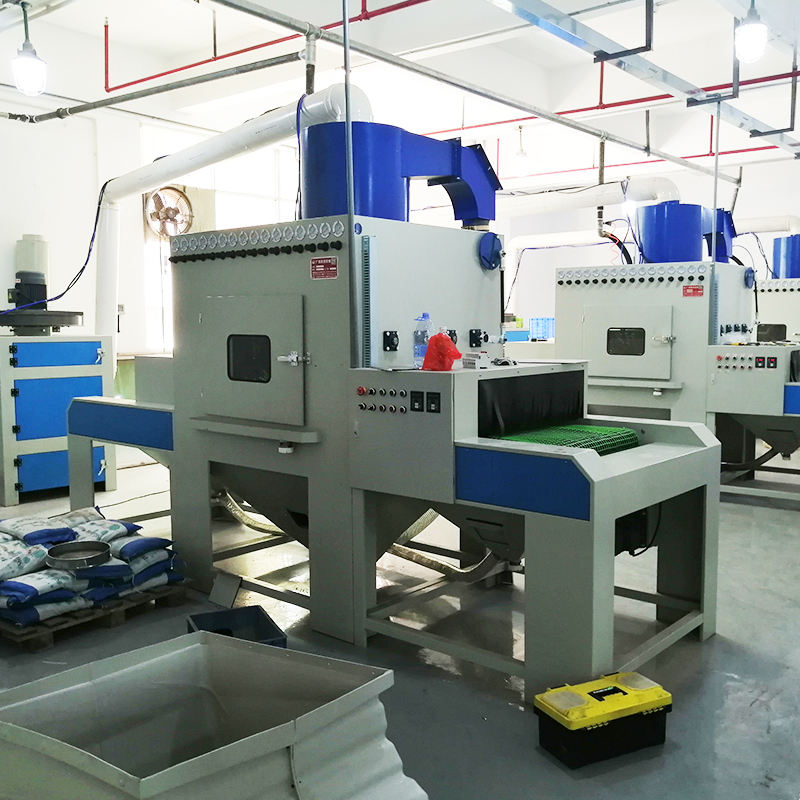 Popular Automatic Wet Conveyor Sandblasting Cabinet, Dust-Free Surface Stripping & Cleaning, Built-in PLC & Pump Core Components - Bornjx Machinery