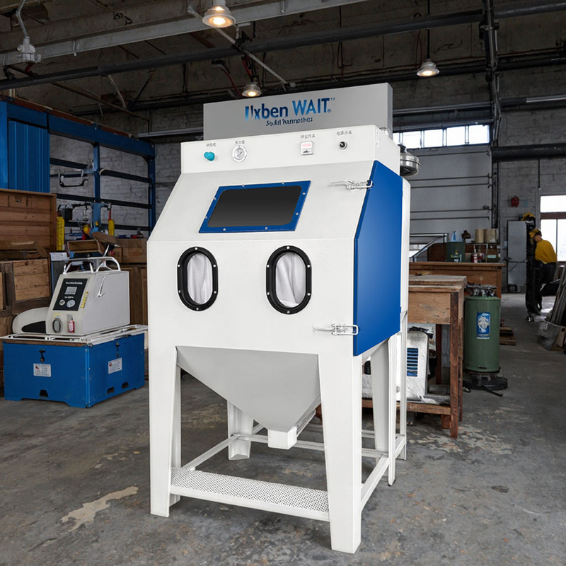 Industrial Manual Dry Sandblasting Cabinet, Metal Surface Restoration Sandblasting Equipment, Multi-Voltage Compatible, Simple Operation - Bornjx Machinery