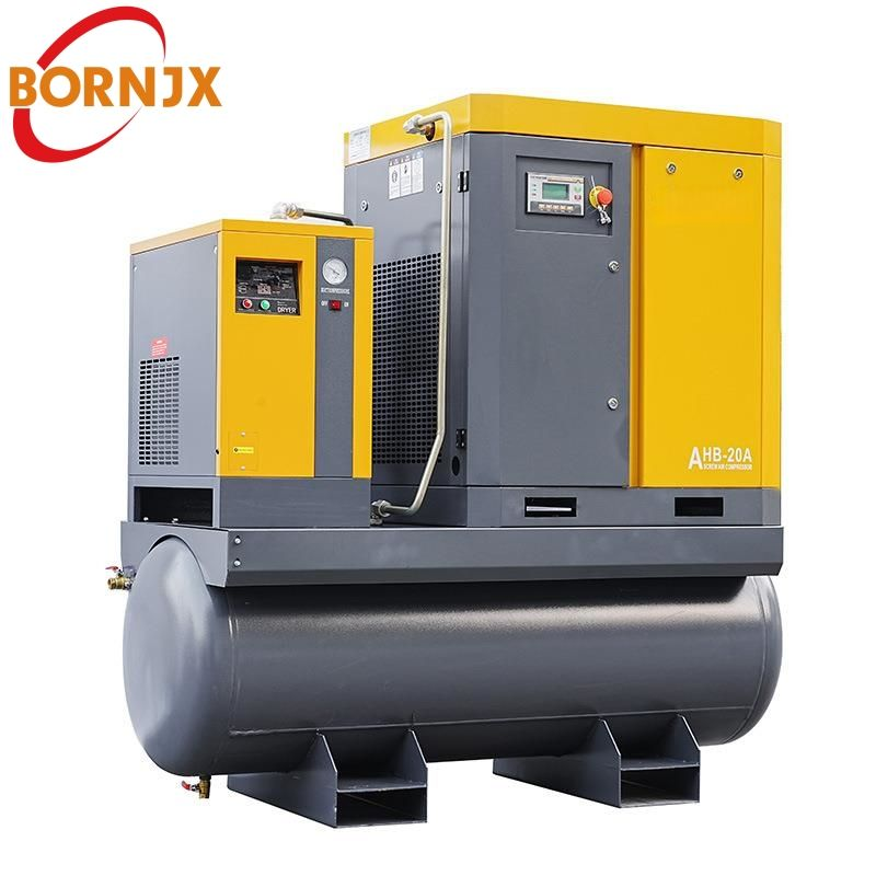 Customizable 4-in-1 Permanent Magnet Variable Frequency Screw Air Compressor, 500L Air Tank, Air Cooling Direct Drive, High Power Output - Bornjx Machinery