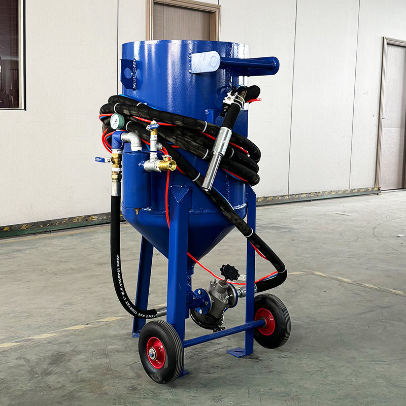 Wholesale Manual High-Pressure Polishing Sandblasting Pot, Mobile Large-Capacity Dry Sandblaster for Outdoor Rust Removal - Bornjx Machinery