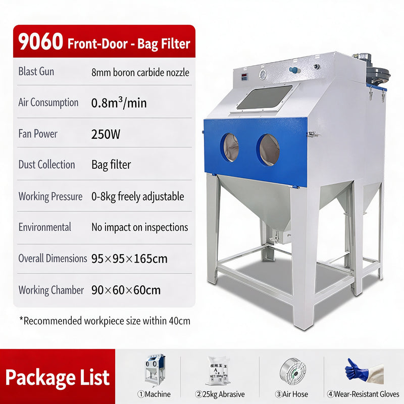 Small Manual Dry High-Pressure Sandblaster, 22KW, Efficient & Easy to Use for Metal Rust