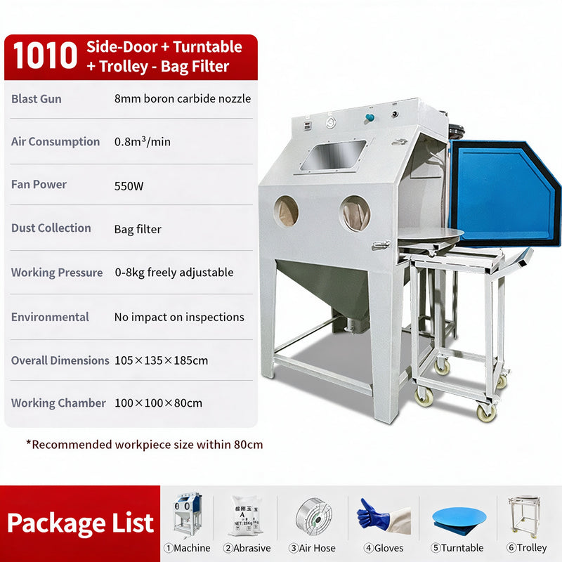 Small Manual Dry High-Pressure Sandblaster, 22KW, Efficient & Easy to Use for Metal Rust