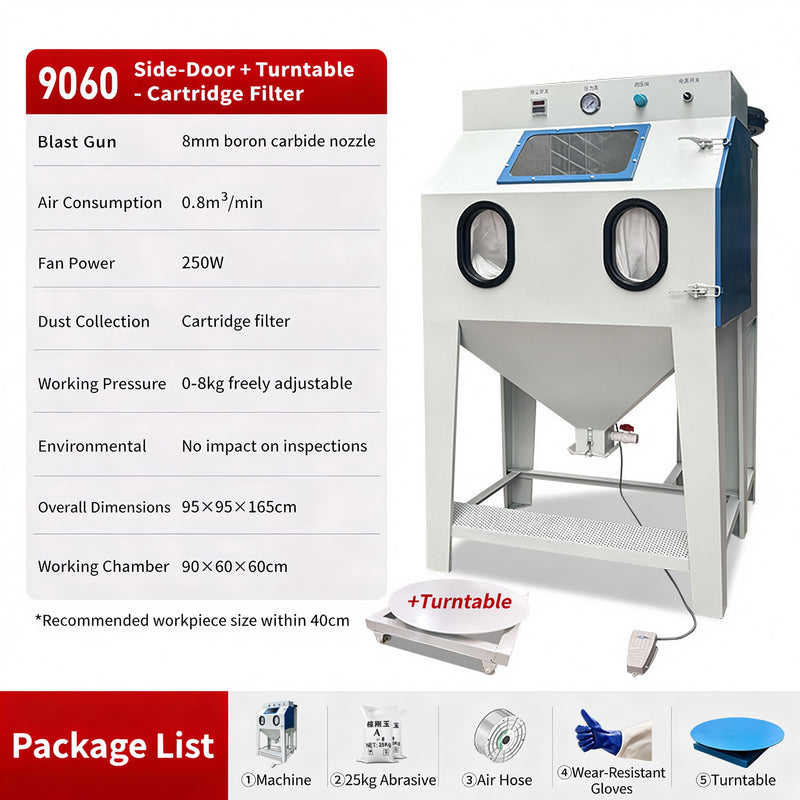 Small Manual Dry High-Pressure Sandblaster, 22KW, Efficient & Easy to Use for Metal Rust