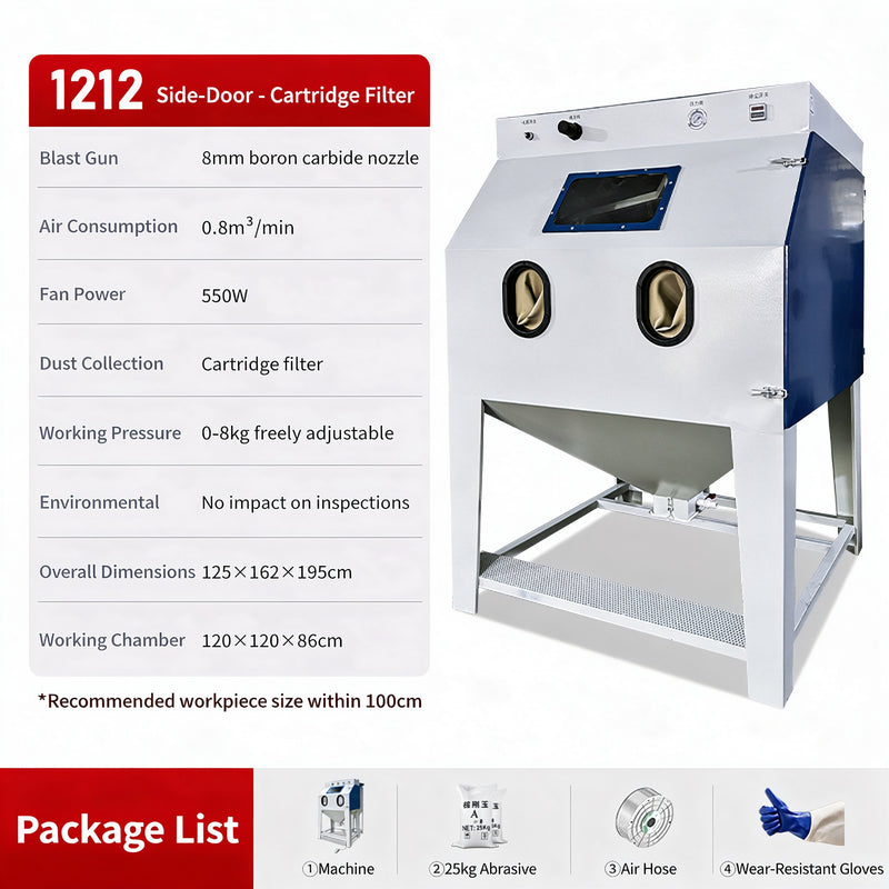 Small Manual Dry High-Pressure Sandblaster, 22KW, Efficient & Easy to Use for Metal Rust