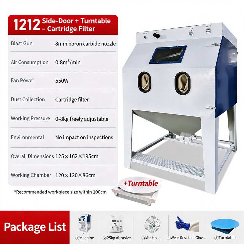 Small Manual Dry High-Pressure Sandblaster, 22KW, Efficient & Easy to Use for Metal Rust
