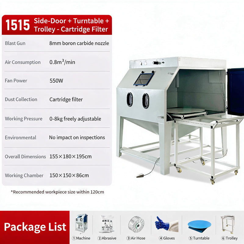 Small Manual Dry High-Pressure Sandblaster, 22KW, Efficient & Easy to Use for Metal Rust