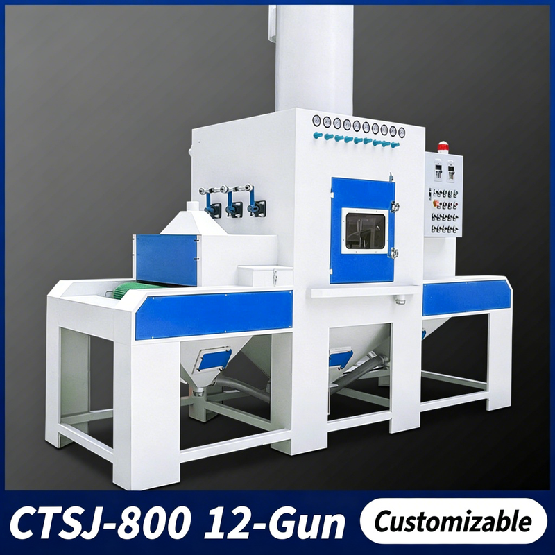 PLC Controlled Automatic Dry High-Efficiency Steel Grit Sandblaster for Metal Phone Cases, Glass & Engine Conveying Systems