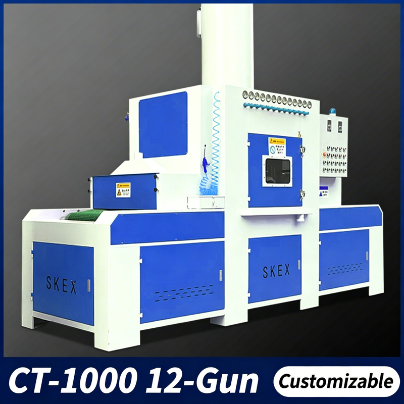 PLC Controlled Automatic Dry High-Efficiency Steel Grit Sandblaster for Metal Phone Cases, Glass & Engine Conveying Systems