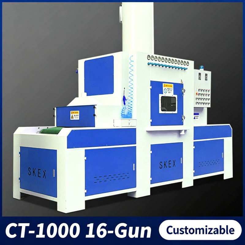 PLC Controlled Automatic Dry High-Efficiency Steel Grit Sandblaster for Metal Phone Cases, Glass & Engine Conveying Systems