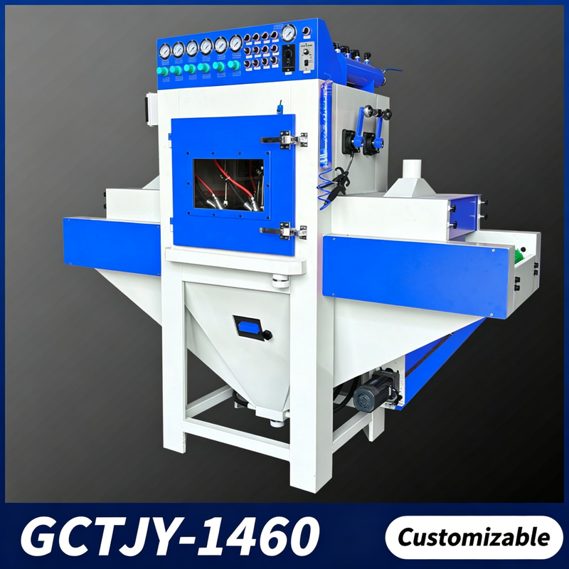 PLC Controlled Automatic Dry High-Efficiency Steel Grit Sandblaster for Metal Phone Cases, Glass & Engine Conveying Systems