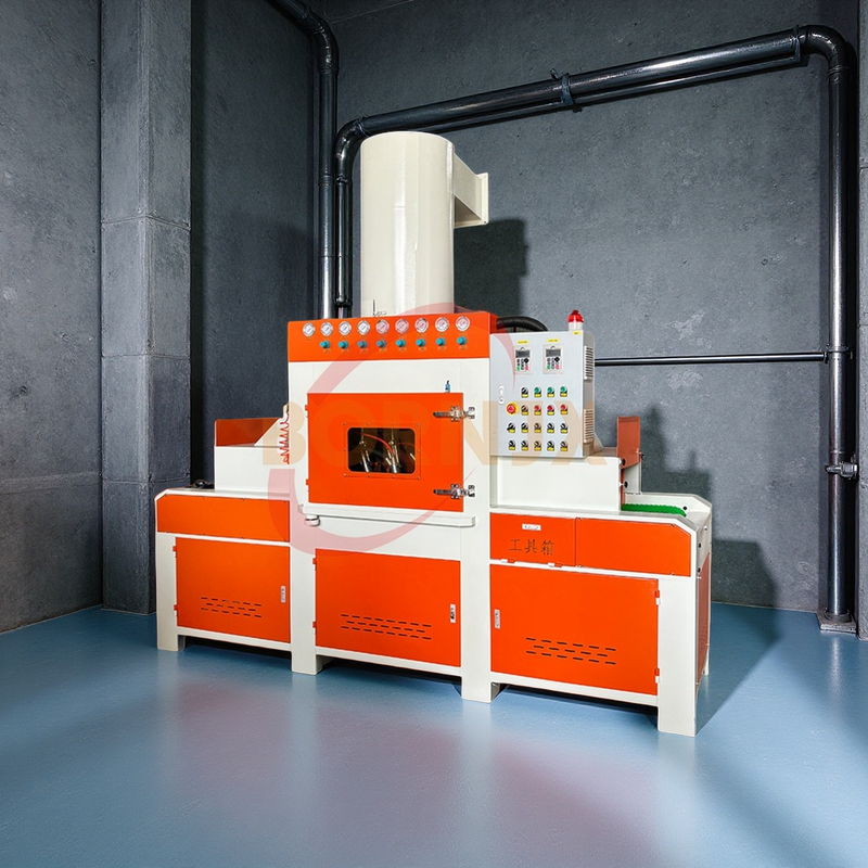 PLC Controlled Automatic Dry High-Efficiency Steel Grit Sandblaster for Metal Phone Cases, Glass & Engine Conveying Systems - Bornjx Machinery
