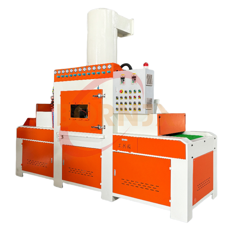 PLC Controlled Automatic Dry High-Efficiency Steel Grit Sandblaster for Metal Phone Cases, Glass & Engine Conveying Systems - Bornjx Machinery