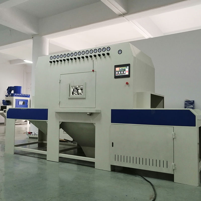 Popular Automatic Wet Conveyor Sandblasting Cabinet, Dust-Free Surface Stripping & Cleaning, Built-in PLC & Pump Core Components - Bornjx Machinery