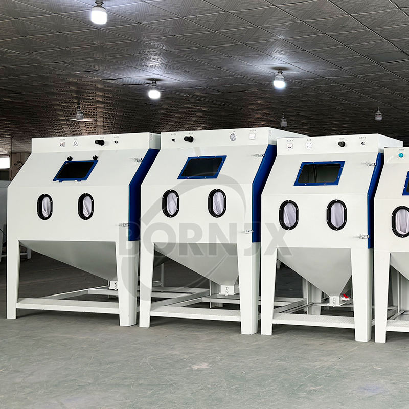 Industrial Manual Dry Sandblasting Cabinet, Metal Surface Restoration Sandblasting Equipment, Multi-Voltage Compatible, Simple Operation - Bornjx Machinery