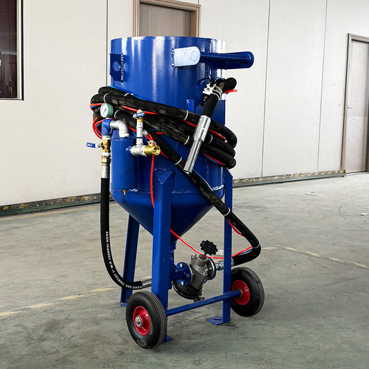 Wholesale Manual High-Pressure Polishing Sandblasting Pot, Mobile Large-Capacity Dry Sandblaster for Outdoor Rust Removal - Bornjx Machinery