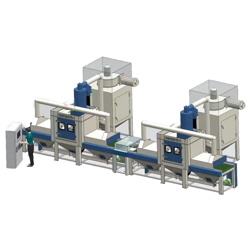 High Pressure Automatic Conveyor Sandblaster, Engine Sandblasting Equipment for Industrial Production Lines - Bornjx Machinery